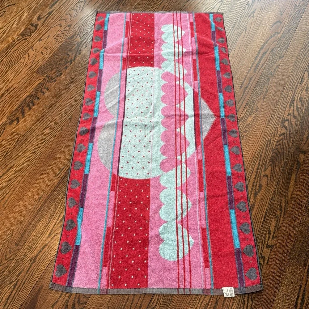 Vintage Ipanema Beach Towel Colorful‎ Hearts Valentine's Day Gift Romantic Love